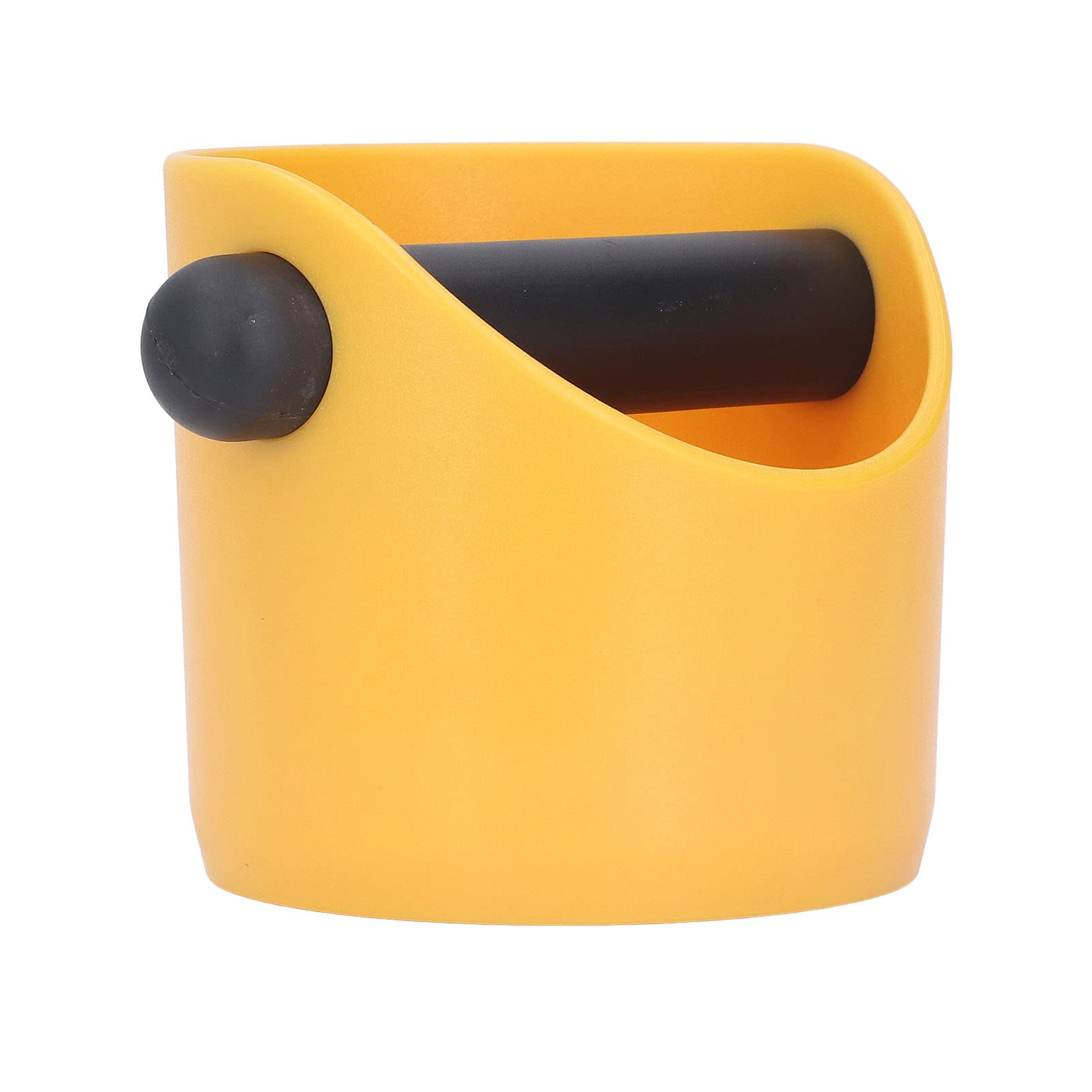 Peno Yellow Coffee Grind Dump Bin, Dishwasher Safe Rubber Non Slip Reduce Noise Plastic Coffee Knock Box For Kitchen