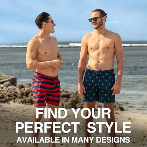 Image of Kanu Surf Men's Troy Stripe Swim Trunks