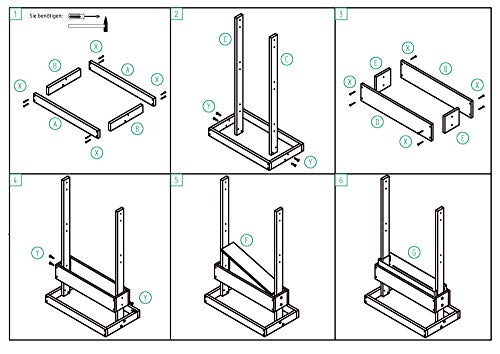 dobar® 58525e Vertikales Blumenbeet Dreistufig | Vertikales Hochbeet mit 3 Pflanzkästen | Vertikalbeet für Garten/Terrasse/Balkon | Blumentreppe inkl. Pflanzfolie | 49,5 x 30 x 78 cm | Braun