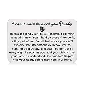 New Dad Wallet Insert Card Daddy to Be Gifts Pregnancy Baby Announcement Gifts for Him New Father Soon to Be Daddy Gifts for Men First Time Dads Gifts from New Mommy Christmas Father’s Day