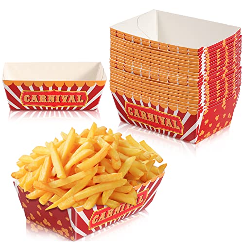 30-Piece 0.66 lb Carnival Party Favors - Paper Food Trays & Holders for Hot Dogs, Nachos, Popcorn & More