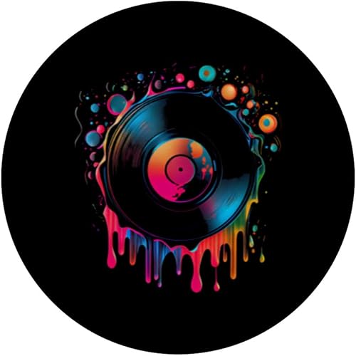 Miniatura 3 de Disco de vinilo retro vintage tocadiscos 80s 90s PopSockets intercambiables PopGrip