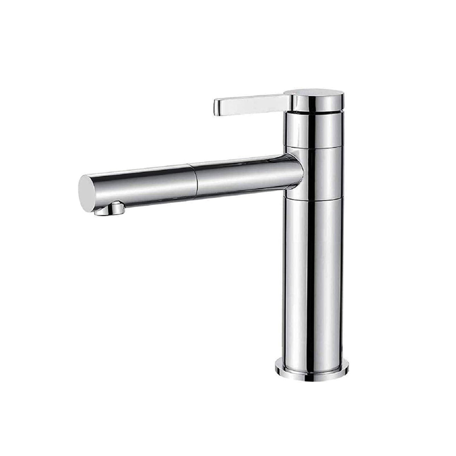 Bathroom Sink Faucets 360 Rotation Spout Tall Basin Mixer Tap Hot Cold Faucet Water Taps(Short Faucet)