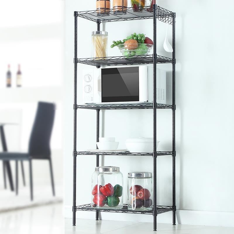 Gerrit 60""x22""x12"" 5 Layer Wire Shelving Rack Adjustable Shelf Storage Unit Commercial, Silver Gray, RDSG12