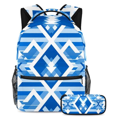 Sac à dos polyvalent imprimé drapeau bleu pour le collège et les sorties