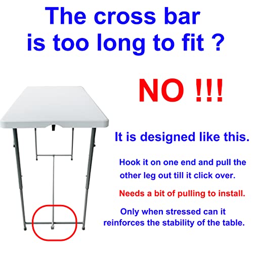 Deaciber 4Ft Folding Table With 3 Adjustable Heights Heavy Duty Indoor Outdoor For Garden Party Patio Bbq Dining Picnic Camping #TOP1