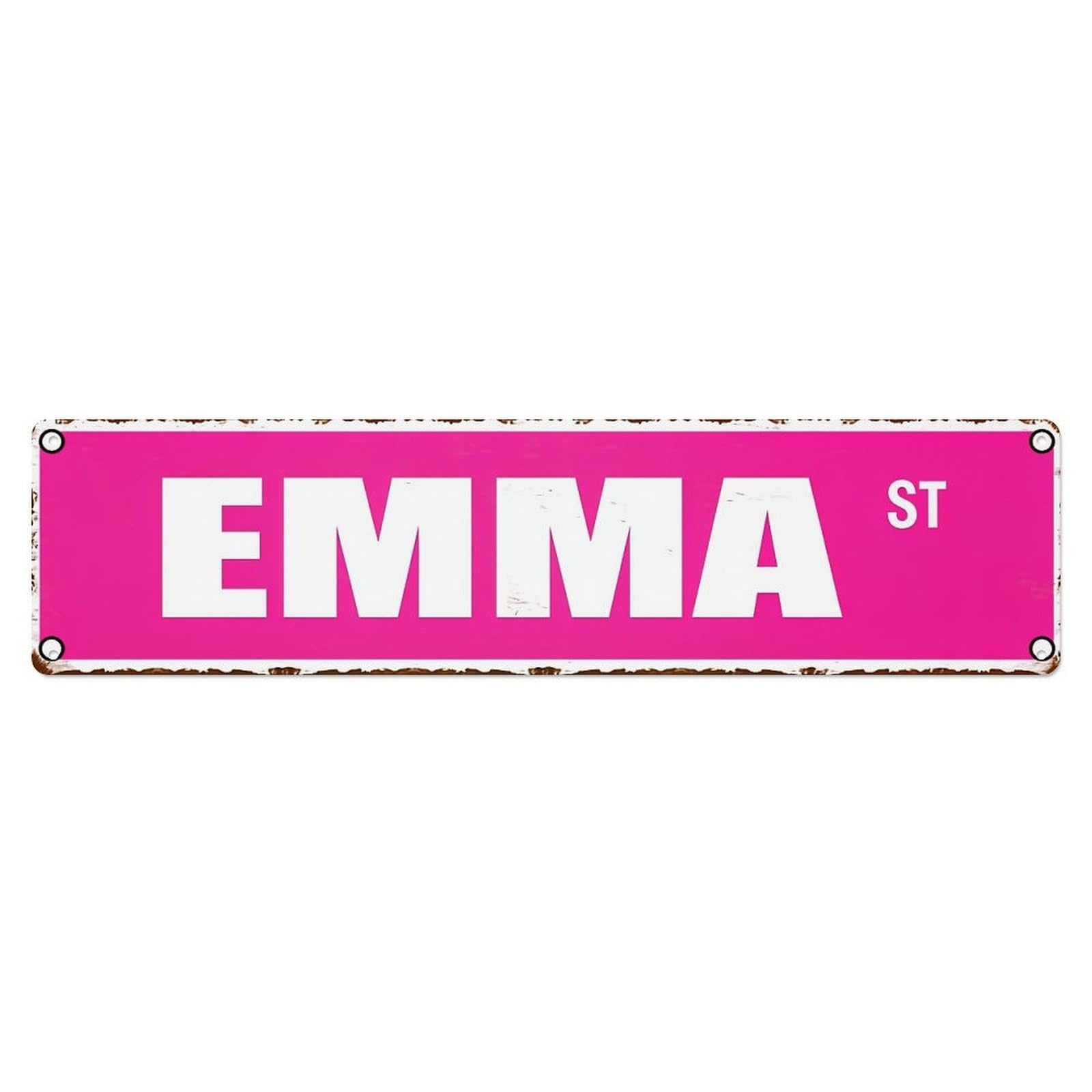 Emma Street Sign Pattern Metal Tin Sign Plaque