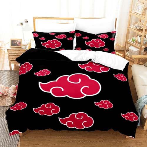 MYLZZ Housse De Couette 220x240 Housse De Couette 1 Personne Parure De Lit Anime Motif 3D Housse De Couette Anime 100% Microfibre Sets De Housse Couette Enfant avec Taie d'oreiller (135x200cm) Cover