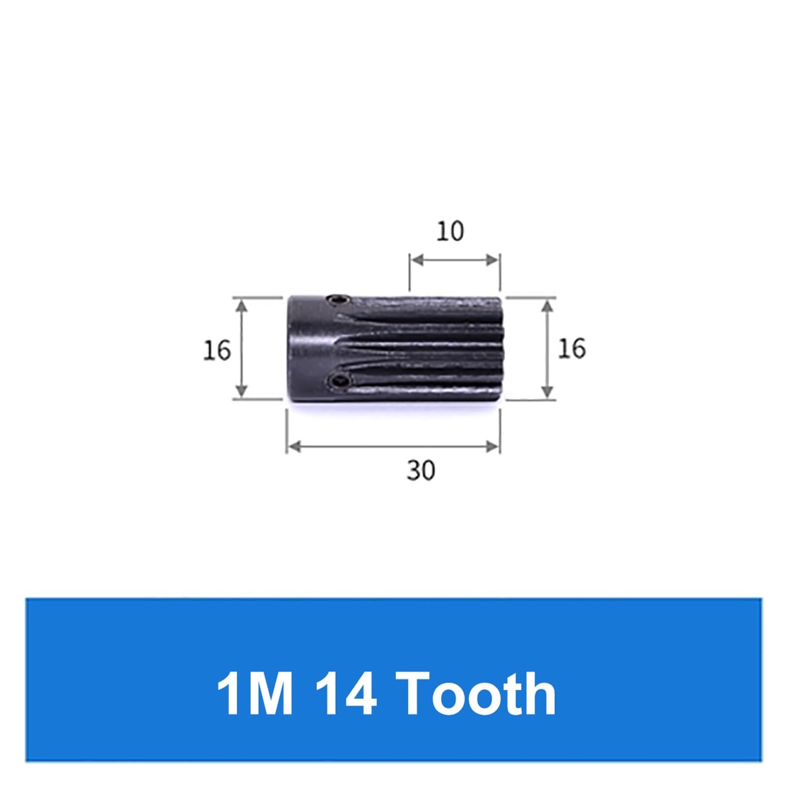Bevel Gear Pinion Hardware Mechanical 1pcs Module 1 Spur Gear 1M-12T/13T/14T Carbon Steel Motor Gear Bore Size 7mm Transmission Accessories(14 Teeth)