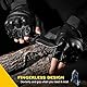 WTACTFUL Motorrad Halbfinger Handschuhe Herren, Sommer für Fingerlose Fahrradhandschuhe Motorradhandschuhe Motorradrennen Motorcross Taktische Airsoft Paintball Schwarz M P10