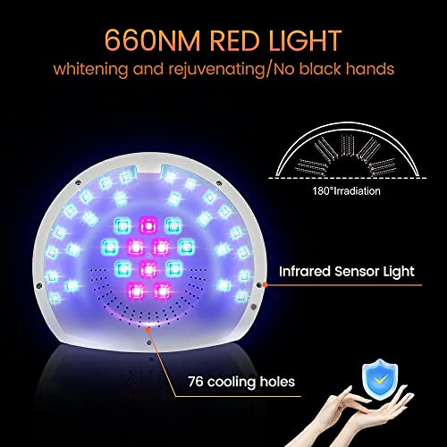 Lampe à ongles UV LED NOBRIM contre le vernis qui écaille avec séchage automatique - 8