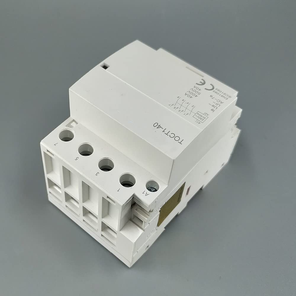 Contactor CT1 4P 40A 220V 400V ~ 50/60 Hz Carril DIN Contactores modulares de CA for el hogar 4no Electricidad Industrial