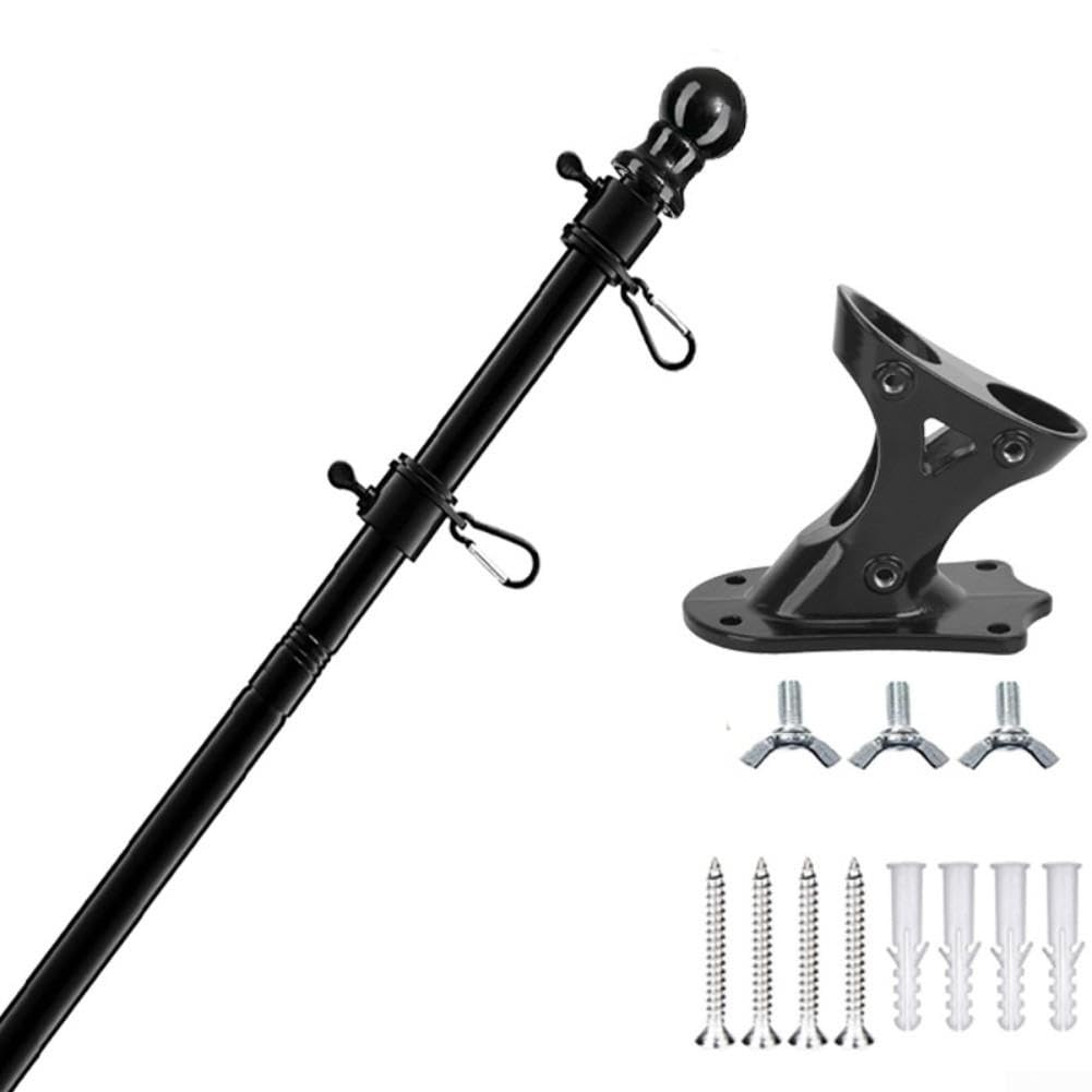 Kit Bandiera 189cm Acciaio Parete Kit Bandiera 189cm Acciaio(Black)