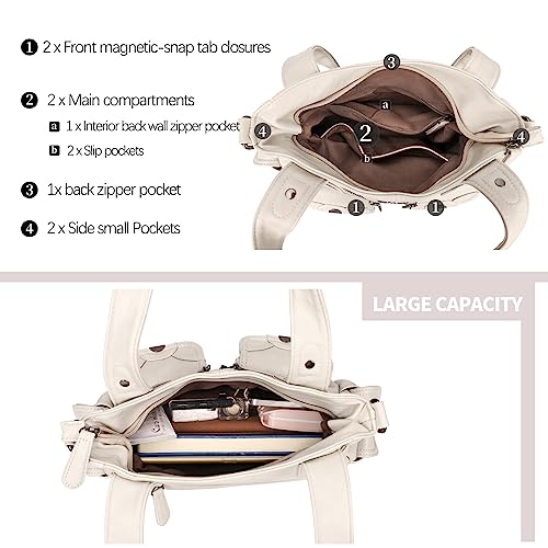 Image of KL928 Women's Shoulder Purse Large Hobo Tote PU Leather Multi-Pocket Bag | Large capacity, water-resistant, easy-clean, adjust strap, fits 10.2 inchipad, pockets, compartments, zipper, shop, travel, daily