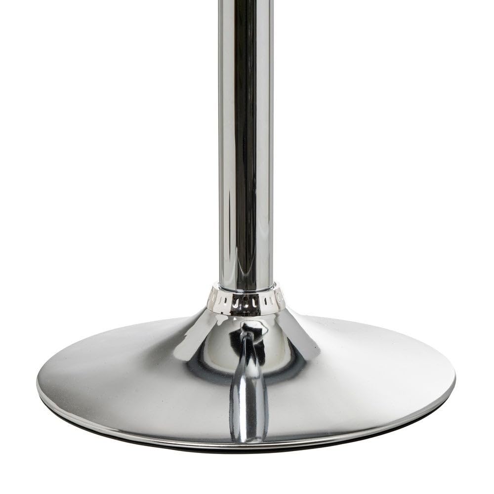 2 taburetes de cocina regulables en altura negros cuadrados sin respaldo | Asiento cuadrado tapizado en polipiel. Sin respaldo. Pie giratorio gris. Altura ajustable de 63 a 83 cm. Resiste hasta 120 kg