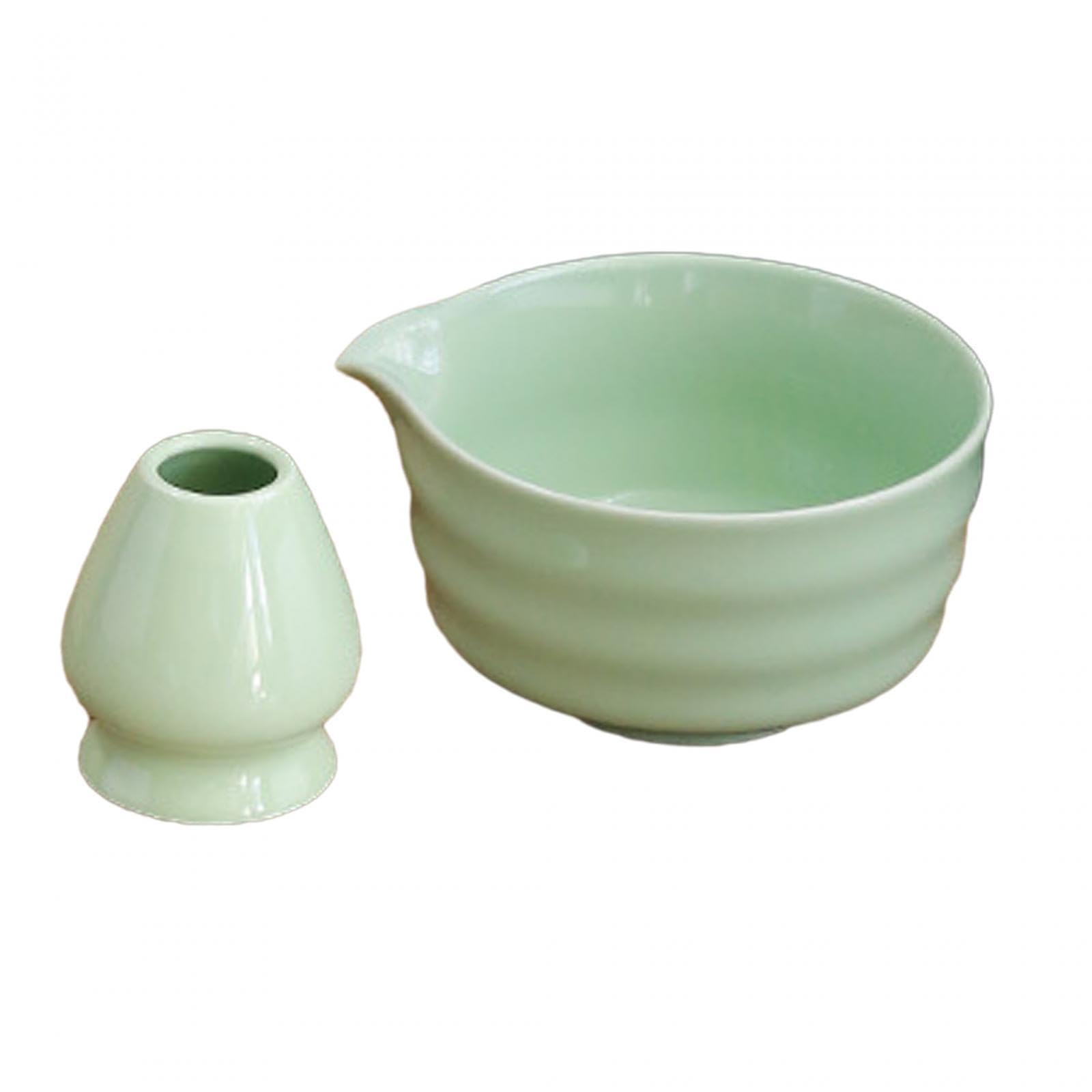 ATORSE 2 Pieces Traditional Japanese Matcha Bowl and Whisk Holder for Family Matcha Light Green|Home & Garden|Food & Beverages|Tea 3