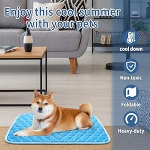Washable dog cooling mat ice silk cooling mat for pet self cooling pad blanket dog cooling pad 27 lx19 x0 48 th   cucciolini doodles