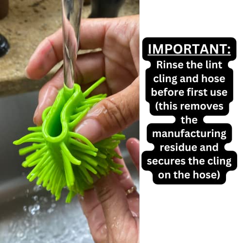 Dust Daisy: Stretch-On, Dryer Vent Cleaner Kit With Washable Lint Cling. Patented, Universal Fit, Vacuum Hose Attachment. Custom Daisy Design. No Clog, Long Flex Hose. #TOP2