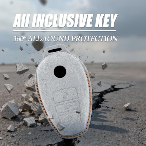 Coque de clé Touareg 7P daim noir protection télécommande 2011-2018 - 6