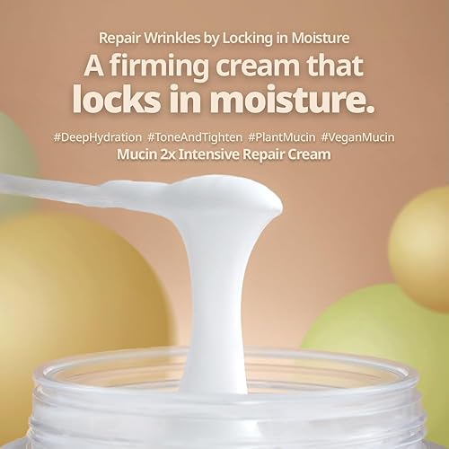 Miniatura 2 de META FORET Mucin 2x Crema reparadora intensiva de 1.76 onzas, 1.76 ozhidratante facial de día y noche para secar y sensible, hidratante, nutritiva,