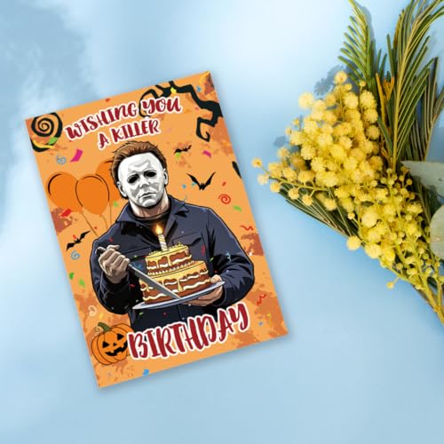 GVMGVM Funny Killer Horror Halloween Birthday Card for Him - image 5