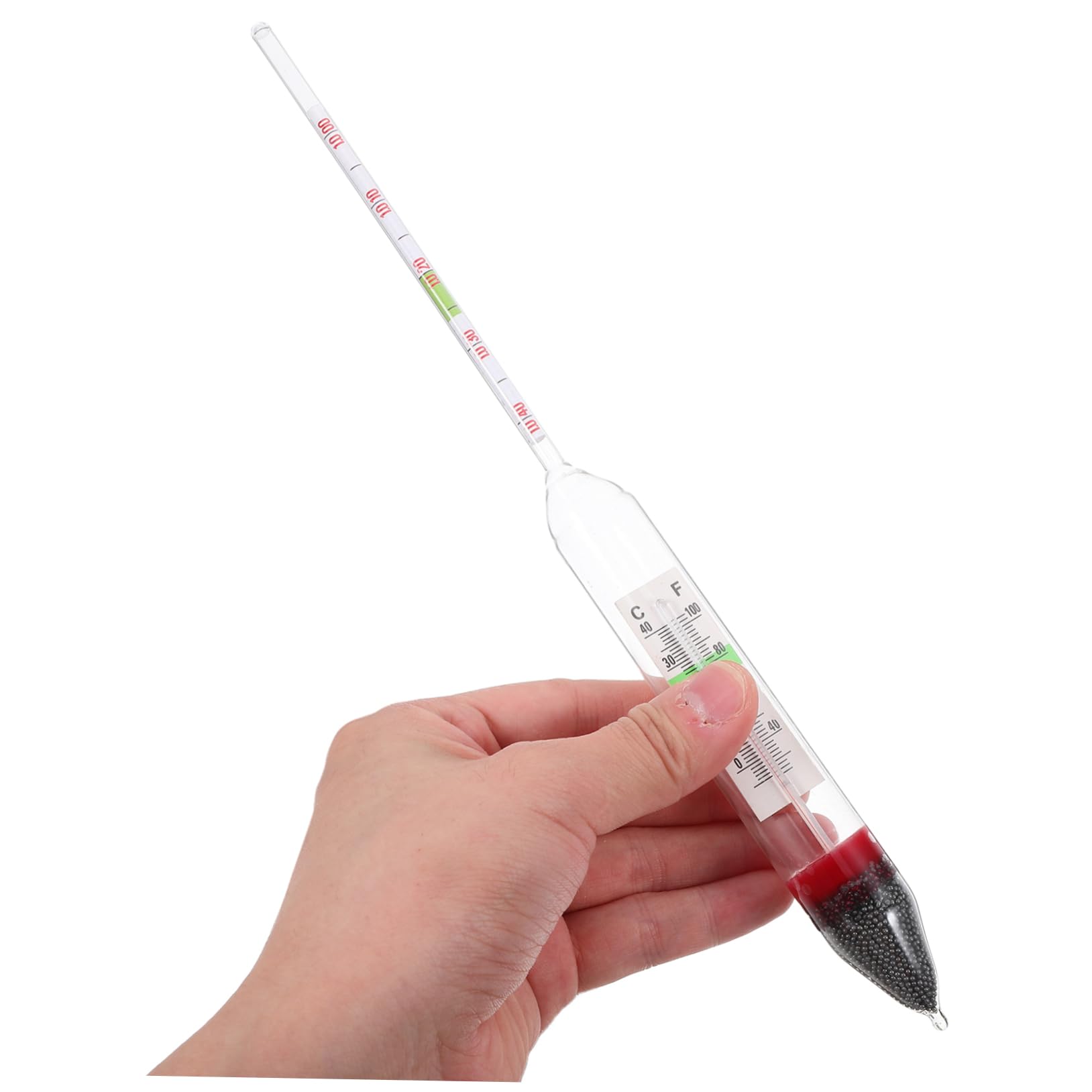 Densitometer für Aquarien und Meerwasserdensitometer aus Glas Schwimmendes Hydrometer zur Manuellen Salzgehaltsmessung von Wasserproben in Salz und Schwimmbadwasser