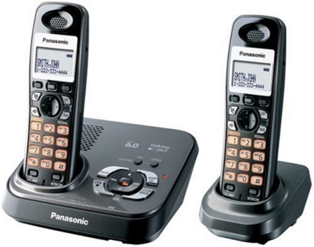 dual handsets expandable titanium cordless answering system