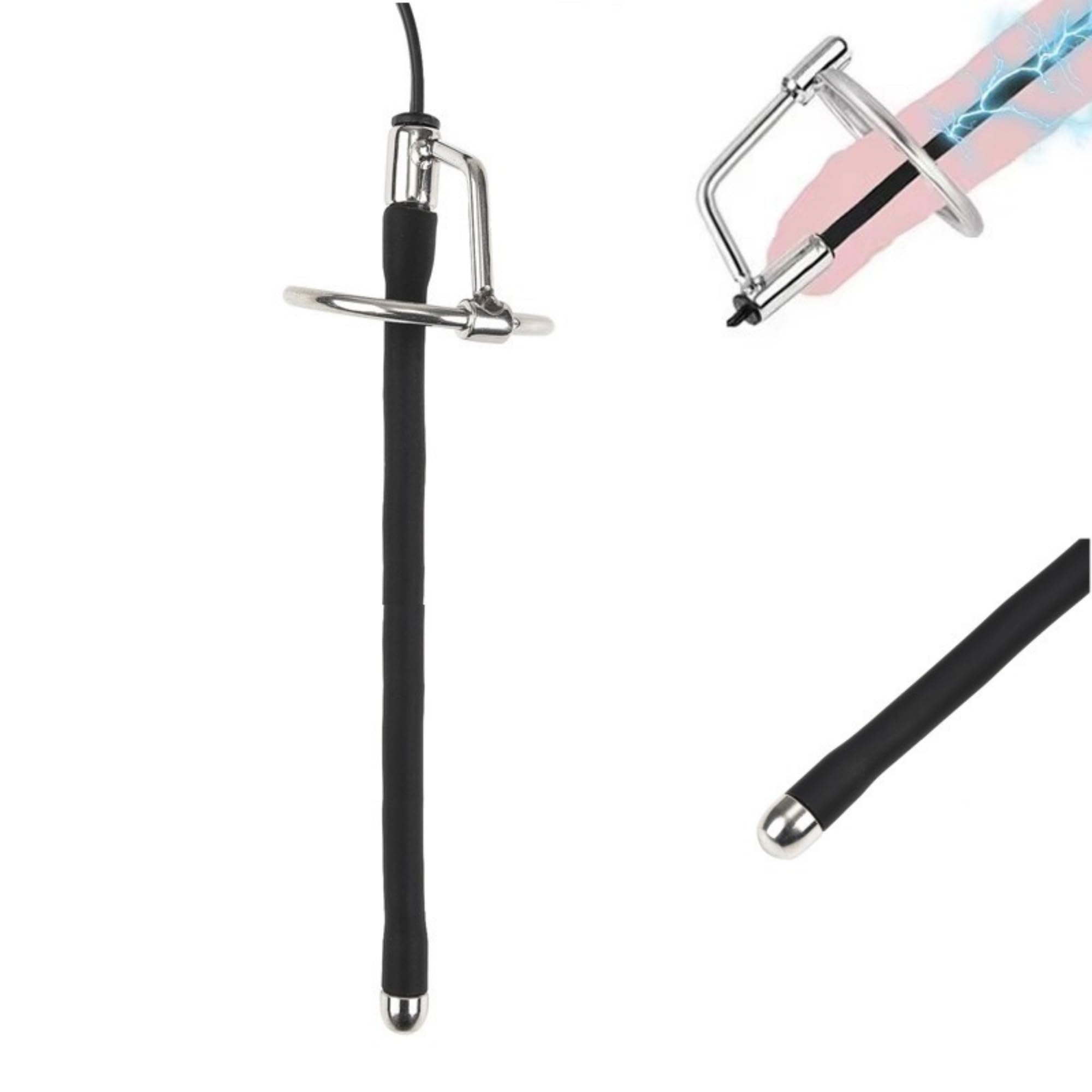 Bâton de choc électrique en silicone pour l'urètre (FRD17) | insertion d'un bâton de stimulation pour la physiothérapie