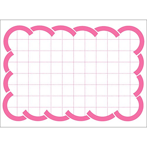 タカ印 ポップ用紙 16-4802 ピンク波枠 小 50枚