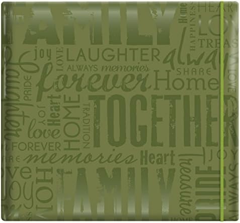 MBI 12 x 12-Inch Gloss Post Bound Scrapbook, Family, Dark Purple