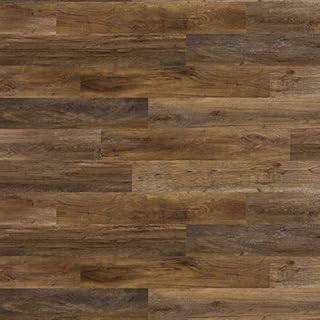 WALPLUS (15 Planks/ 22.5 sqft) Wood Look Planks Natural Oak 3D Wallpapers Faux Wood Wall Art Vinyl Wall Panels for Bedroom Kitchen Living Room Bathroom Decor (Umber Brown)