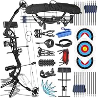ZSHJGJR Compoundbogen Set Erwachsene 30-60 LBS Bogenschießen Bogen und Pfeil Set Compoundbögen Jagdbogen Sportbogen Compound Bow Bogen und Pfeil Set mit Zubehör Linkshänder Rechtshänder