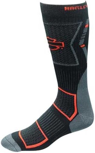 Harley-Davidson Wolverine CoolMax D99085270-001 - Calcetines de equitación a media pantorrilla para hombre, Negro -