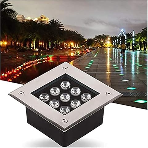 AMDHZ Outdoor Ground Lights Square Buried Lamp IP67 Waterproof 12V Low Voltage LED Landscape Light for Gardens, Terraces, Pool Walkways, Architectural Lighting (Color : Warm white light, Size : 4W) Cover