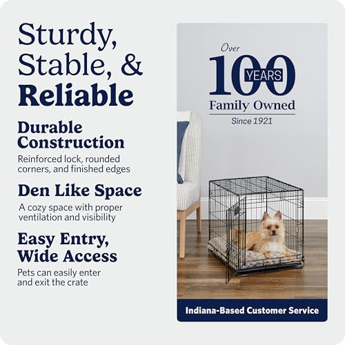 Image of MidWest Homes for Pets 24-Inch iCrate for Small Breeds, 12-20 lbs, Single Door Folding Dog Crate with Divider Panel, Leak-Proof Tray & Secure Latch, Portable, Durable & Easy to Assemble