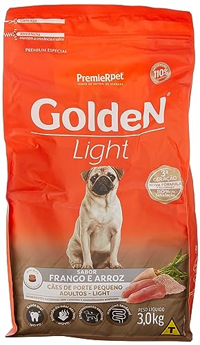 Premier Pet Ração Golden Fórmula Mini Bits Light Para Cães Adultos De Pequeno Porte Sabor Frango E A