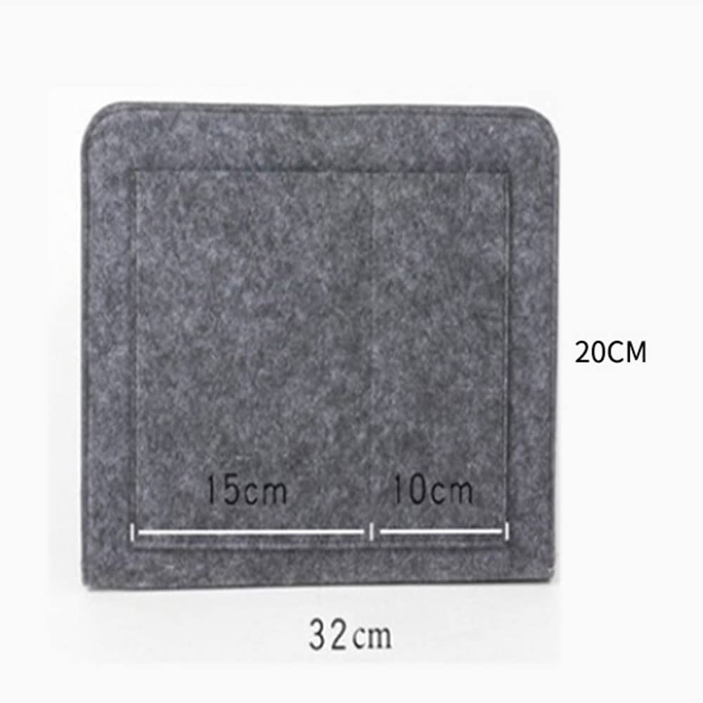 Organizer Da Letto In Feltro - Tasca Portaoggetti Per Divano, Comodino Appendibile, Grigio Scuro - Foto 10