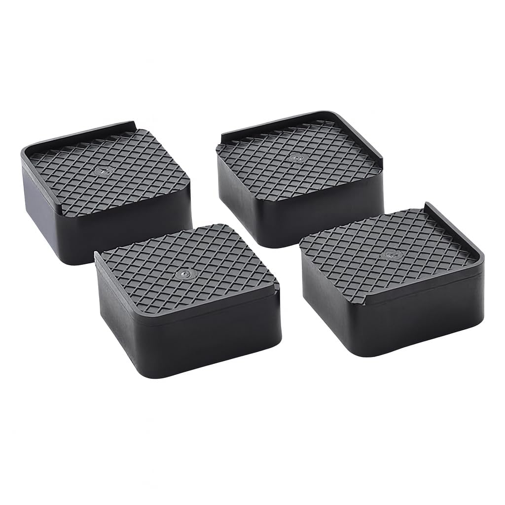 Heavy Duty Bed and Furniture Risers Combo Pack (Set of 4, Black) – Durable Plastic Square Riser Blocks for Sofa, Table, Desk, Couch & Washing Machine,-image-19