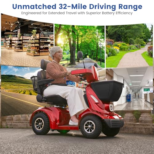 Image of 32Miles All-Terrain Heavy-Duty Mobility Scooter for Seniors &Adults
