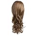 Ty.Hermenlisa 28" 195g Long Wavy Layered 3/4 Head Wig One Piece Clip in Synthetic Hair Extensions for Thick Volume Body Wave Women Weft Hairpiece Accessory Mocha Brown