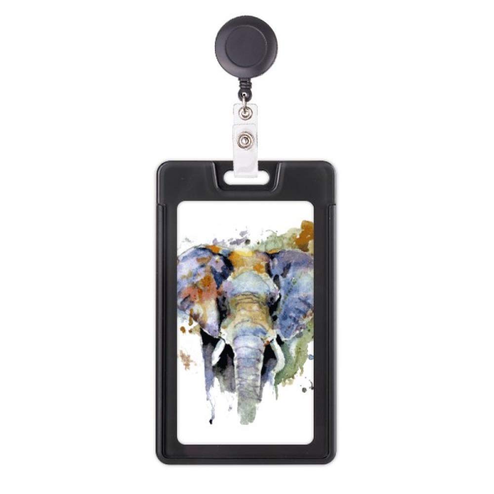 Porte-badge rétractable éléphant enrouleur carte identité passe navigo - 5