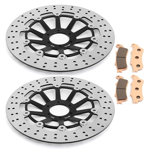 Disques de frein avant ronds noirs pour Honda CBR1100XX 1999-2008