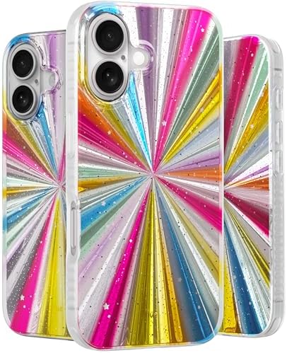 LONLI Hue Case for iPhone 16 Plus - [360° Shock-Absorbent Bumper] - [Cute and Unique Phone Cover for Girls and Women] - Cosmic Portal
