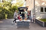 Nice C Folding Table, Camping Table Adjustable Height, Pliante Portable Extérieure, Portable Tailgating Table with Storage, Carry Handle for Outdoor, Beach, Picnic, Festival, Indoor, Office