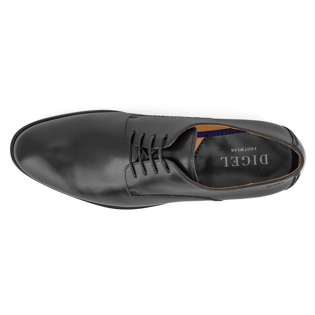 DIGEL Sebastian Herren Business Schuhe | Glattleder Derby mit klassischer Schnürung für die Büroarbeit, Hochzeit, Events | Größe 45 EU