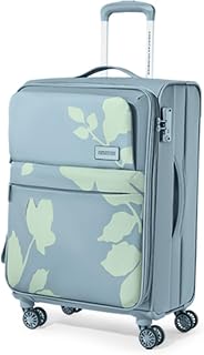 American Tourister Large Polyester Amt Bloom Sp 78.5 Exp Ash Grey Soft Side Luggage With Tsa Lock,Complete Lining,Telescop... Price In India