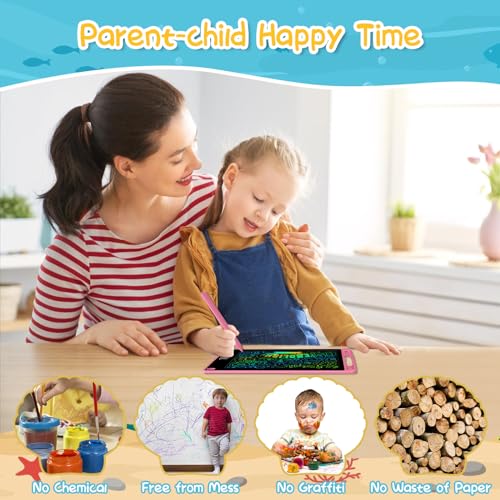 2 Pack LCD Writing Tablet for Kids PYTTUR 8.5 Inch Toddler Drawing Pad Reusable & Erasable Electronic Doodle Board Educational and Learning Toys Gifts for Kids 3-10 Years Old - Thumbnail 4