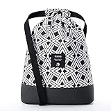 KALIDI Beutel Rucksack Kordelzug Turnbeutel Daypack Gymsack Gym Bag Beutel Sportbeutel Rucksack für Damen & Herren mit Innentasche 11 Liter für Sport, Reisen und City (Dreieck Schwarz)