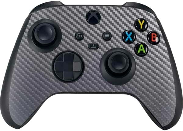 Skinit Decal Gaming Skin Compatible with Xbox Series X Controller - Silver Carbon Fiber Specialty Texture Material Design