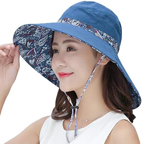 WITERY Women Ladies Summer Sun Hat Wide Brim Sun Hats Foldable Beach Hat Sun Visor Cloche UPF50+ Cap UV Protection for Women Girl